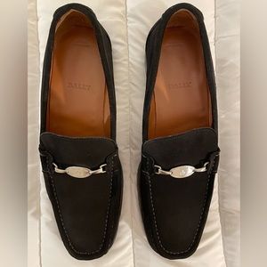 Genuine Bally Suede Bit Loafers